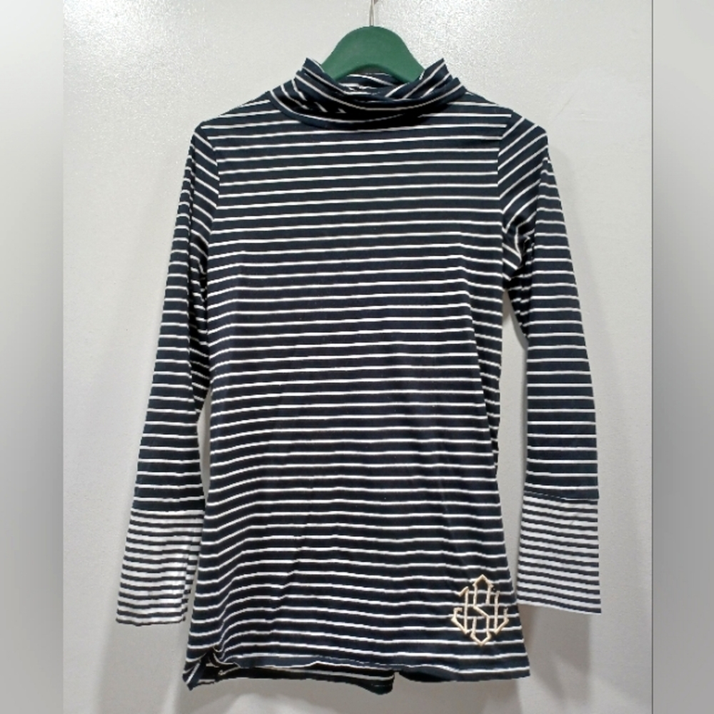 Women's marleylilly strip black and white long sleeve top XS